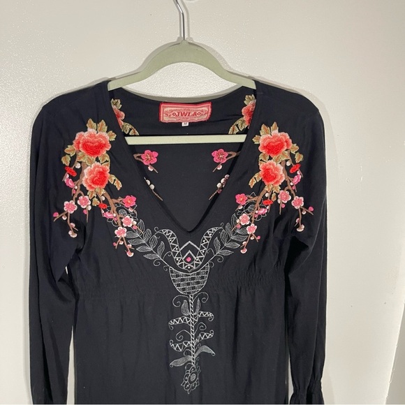 Johnny Was JWLA Floral Embroidered Tunic Mini Dress - Picture 6 of 9